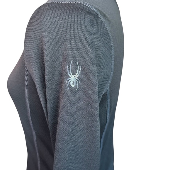 Spyder Gray Fitted Ribbed Long Sleeve Base-layer Size M - Picture 6 of 6